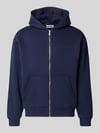 REVIEW Sweatjacke aus Baumwoll-Mix Marine