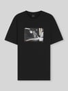 BOSS Orange męski t-shirt o kroju regular fit z czystej bawełny Czarny