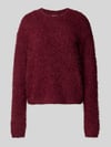 NOISY MAY® Strickpullover aus Effektgarn Modell 'SASSY' Bordeaux