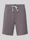BOSS Regular Fit Sweatshorts aus Baumwoll-Mix Modell 'MIix&Match' Taupe