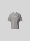 MAISON KITSUNÉ Oversized T-Shirt aus Baumwolle Hellgrau