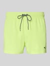 PUMA Badehose mit Seitentaschen und Klettverschlusstasche hinten Neon Gelb