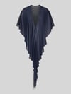 Vera Mont Stola aus Chiffon mit Knopfverschluss Dunkelblau