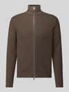 Selected Regular fit gebreid jack van puur katoen model 'DANE' Taupe