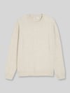 Tom Tailor Denim Pullover van puur katoen met crew neck Offwhite