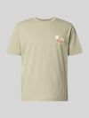 JACK & JONES T-shirt met motiefprint en ronde hals Rietgroen