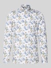 OLYMP Level 5 Slim Fit Businesshemd aus Baumwoll-Mix mit Kentkragen Weiss