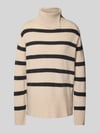 Christian Berg Woman Regular Fit Strickpullover aus reiner Wolle Beige Melange