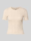 ONLY Slim Fit T-Shirt aus Baumwoll-Mix Modell 'TENNA' Ecru