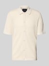 JACK & JONES Premium Regular Fit Freizeithemd in Strick-Optik Modell 'Owen' Beige