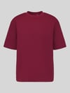 Selected Loose Fit T-Shirt mit Rundhalsausschnitt Modell 'OSCAR' Bordeaux