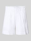 PIECES Loose Fit Bermudas mit Lochstickerei Modell 'VILDE' Weiss
