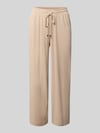 Christian Berg Woman straight fit stoffen broek in verkorte pasvorm Roodbruin