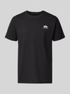 Alpha Industries T-Shirt mit Logo und Rundhalsausschnitt Black