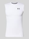 Under Armour Slim Fit Top mit Logo-Print Weiss