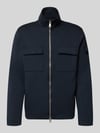 Marc O'Polo Bluza rozpinana o kroju regular fit z mieszanki bawełny Granatowy