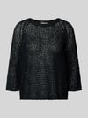 FREE/QUENT Strickshirt mit Rundhalsausschnitt und 3/4-Arm Black