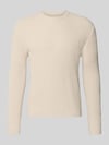 Jake*s Studio Men Slim Fit Pullover in Strick-Optik Kitt