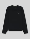 BOSS Green Regular Fit Pullover mit Logo-Schriftzug Dunkelblau