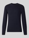 MCNEAL Strickpullover aus Baumwoll-Kaschmir-Mix mit Rundhalsausschnitt Marine