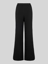 Jake*s Collection Flared stoffen broek met structuurmotief Zwart
