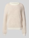 Fynch-Hatton Strickpullover aus Alpaka-Mix mit Rundhalsausschnitt Hellbraun
