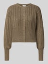 NOISY MAY® Strickjacke mit Rundhalsausschnitt Modell 'NOELLA' Sand