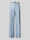 Weekend Max Mara Spodnie garniturowe Straight-Leg z czystego lnu krój regular fit model 'MALIZIA' Jasnoniebieski