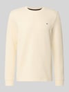 Christian Berg Men Pullover aus Baumwoll-Mix Metallic Beige