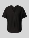 VILA Blusenshirt aus Viskose-Mix mit Leinen-Anteil Modell 'PRISILLA' Black