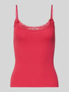 REVIEW slim fit top met kant Rood