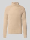 DRYKORN Regular Fit Strickpullover mit elastischen Abschlüssen Beige