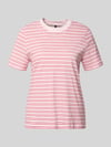 VERO MODA krój regular fit t-shirt z czystej bawełny model 'PAULINA' Jasnoróżowy