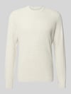 MCNEAL Strickpullover mit gerippten Abschlüssen Ecru Melange