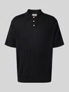 Forét Poloshirt mit gerippten Abschlüssen Modell 'ASTERN' Black