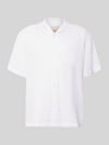 ONLY & SONS Relaxed Fit Freizeithemd aus Leinen-Viskose-Mix Modell 'LAURENCE' Weiss