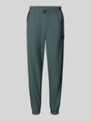 EA7 Emporio Armani Regular Fit Sweatpants mit Strukturmuster Gruen