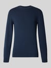 MCNEAL Strickpullover aus Baumwoll-Kaschmir-Mix mit Rundhalsausschnitt Dunkelblau Melange