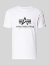 Alpha Industries T-Shirt mit Logo und Rundhalsausschnitt BLACK