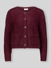 ROBE LÉGÈRE Regular Fit Strickjacke aus Baumwoll-Mix Bordeaux