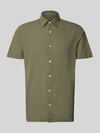 JACK & JONES Regular Fit Freizeithemd aus Baumwoll-Leinen-Mix Oliv
