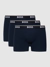 BOSS Trunks mit Logo-Bund im 3er-Pack Modell 'Power' Dunkelblau