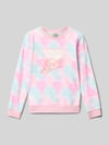 GUESS Bluza z czystej bawełny z nadrukiem z logo model ‘Active’ Różowy