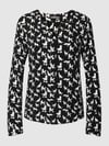 Montego Blusenshirt mit Allover-Muster Black