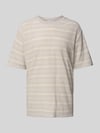 Lindbergh Oversized T-Shirt mit Rundhalsausschnitt Beige