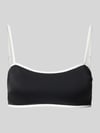 Neo Noir Bikini-Oberteil mit Kontrastkante Modell 'FIA SOLID' Black