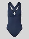 Seafolly Badeanzug mit V-Ausschnitt Dunkelblau