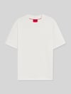 HUGO Relaxed Fit T-Shirt aus reiner Baumwolle Modell 'DAPOLINO' Offwhite