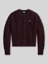 Polo Ralph Lauren Regular fit gebreid jack van wol met kasjmier-aandeel Antraciet