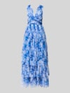 Lace & Beads Cocktailkleid im Stufen-Look Blau